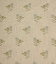 Meadow Blossom Fabric / Steel Blue / Sage Green - Just Fabrics