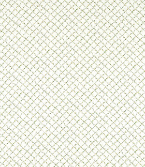 Daisy Trellis Fabric / Emerald / Pearl