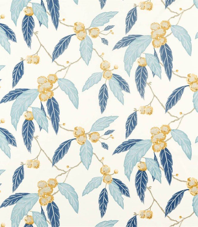 Coppice Fabric / Saffron / Cobalt - Just Fabrics