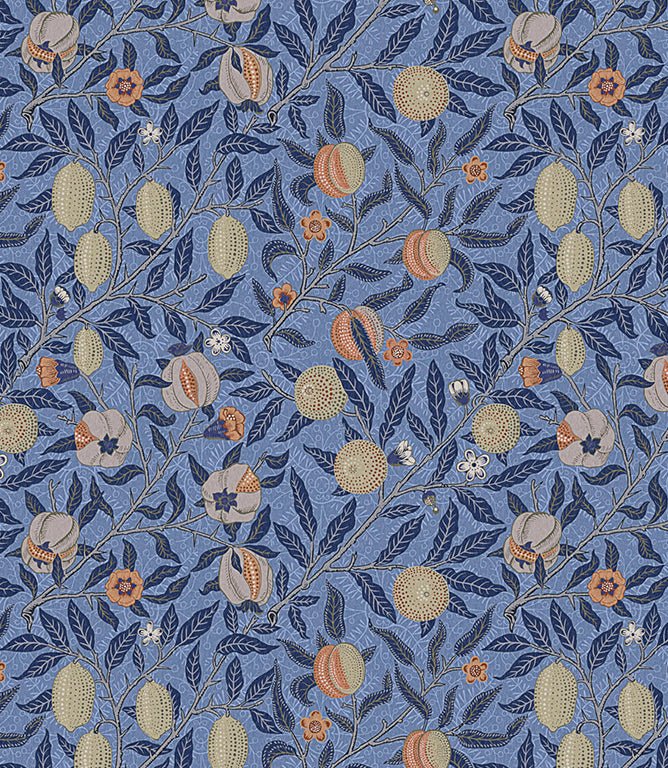 Pomegranate Oilcloth Fabric / Royal - Just Fabrics