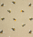 Cottage Bees Fabric / Natural - Just Fabrics