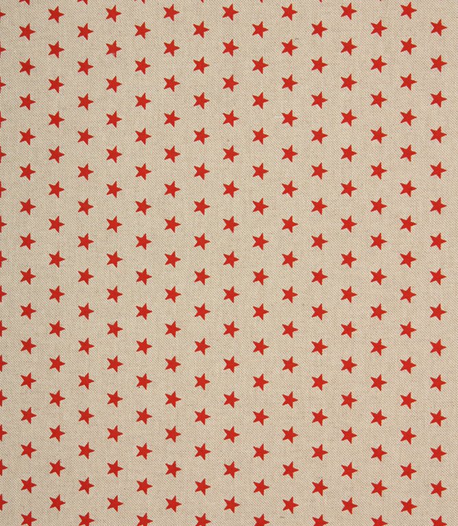 Stars Fabric / Red - Just Fabrics