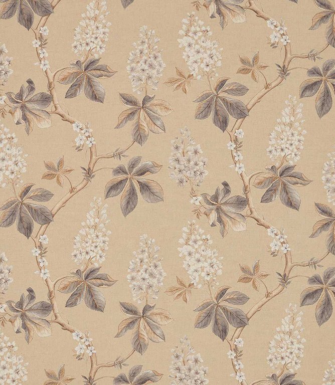 Chestnut Tree Fabric / Wheat / Pebble - Just Fabrics