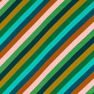 Sherbet Stripe Fabric / Emerald / Amber / Rose - Just Fabrics
