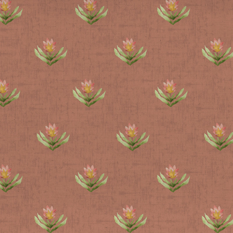 Raja Fabric / Terracotta - Just Fabrics