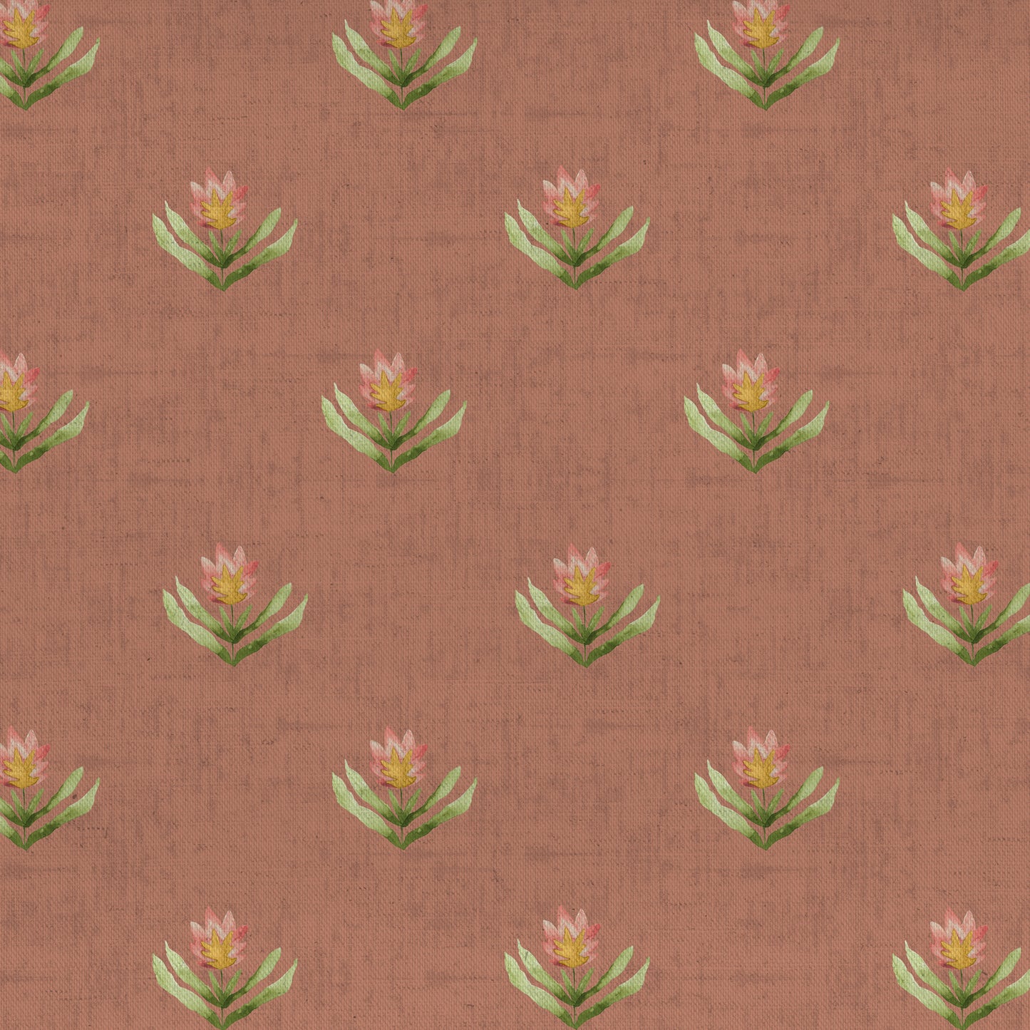 Raja Fabric / Terracotta - Just Fabrics