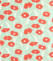 Poppy Pop Fabric / Sage / Poppy - Just Fabrics