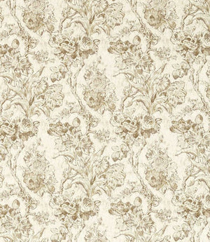 Fringed Tulip Toile Fabric / Jute