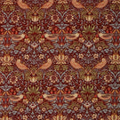 Strawberry Thief Chenille Tapestry Fabric / Wine - Just Fabrics