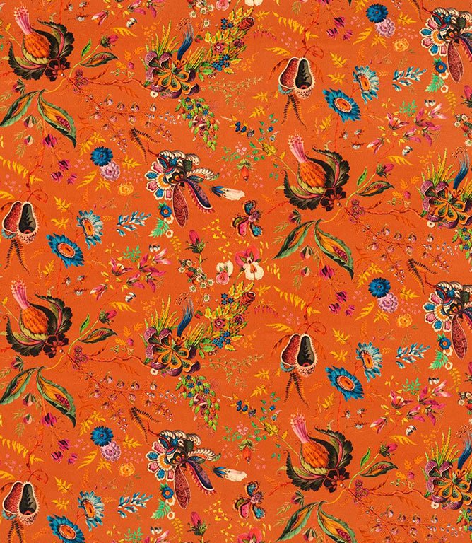 Wonderland Floral Fabric / Amber / Lapis / Ruby - Just Fabrics