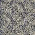Marigold Fabric / Indigo / Linen - Just Fabrics