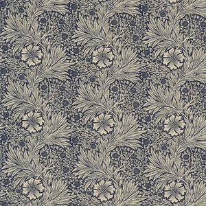 Marigold Fabric / Indigo / Linen