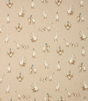 Farm Ducks Fabric / Linen