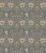 Honeysuckle Oilcloth Fabric / Steel - Just Fabrics