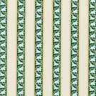 Red Car Stripe Fabric / Forest / Linen - Just Fabrics