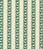 Red Car Stripe Fabric / Forest / Linen - Just Fabrics