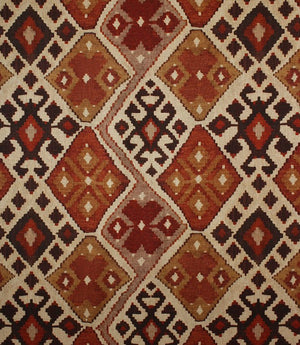 JF Kilim Fabric / Rust - Just Fabrics