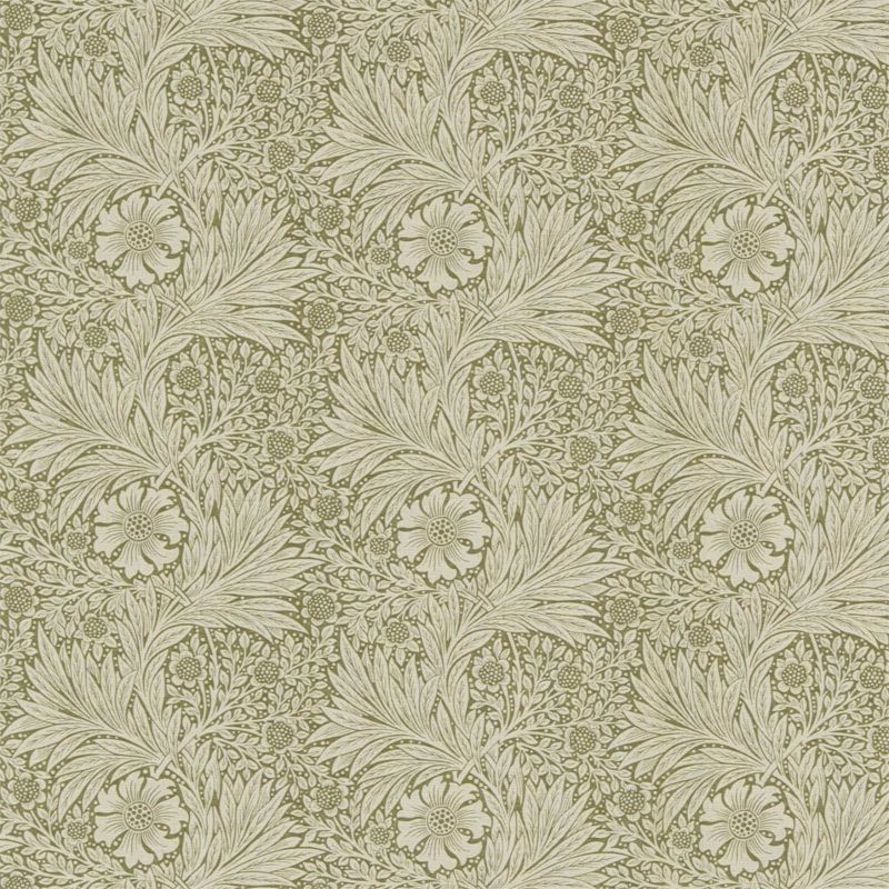 Marigold Fabric / Olive / Linen - Just Fabrics