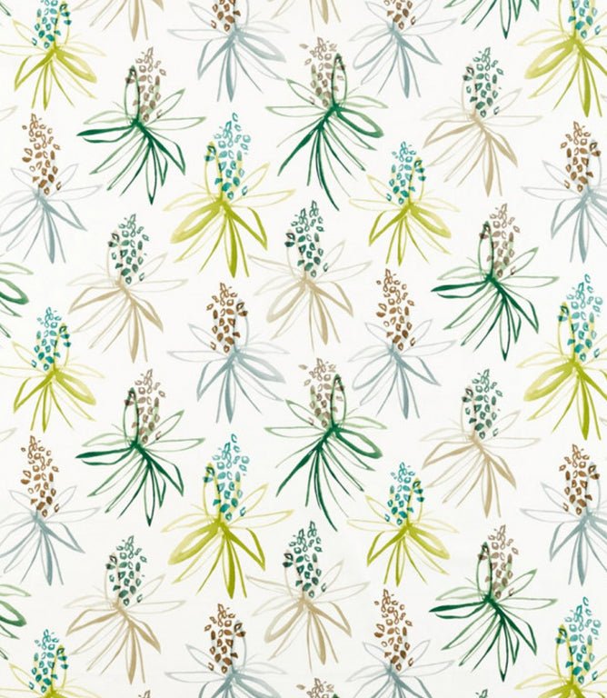 Tillandsia Fabric / Kiwi / Juniper - Just Fabrics