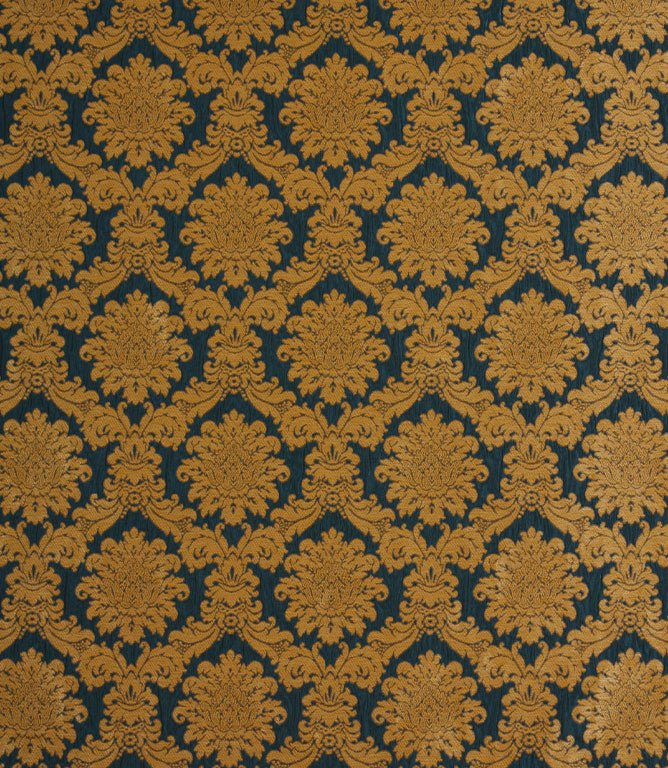 Versailles Damask Fabric / Blue - Just Fabrics