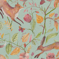 Leaping Into The Fauna Fabric / Duck Egg