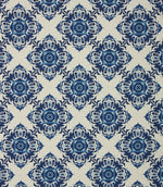 Trellis Bloom Outdoor Fabric / Blue - Just Fabrics