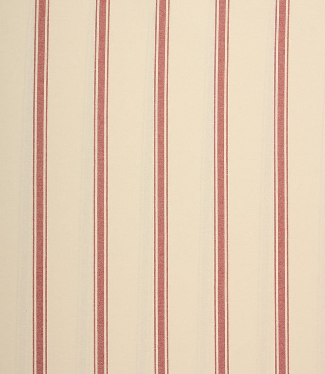 St Agnes Wide Stripe Fabric / Red - Just Fabrics