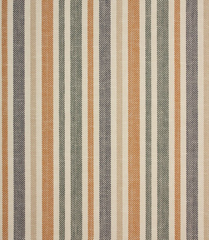 Bourton Stripe Fabric / Burnt Orange - Just Fabrics