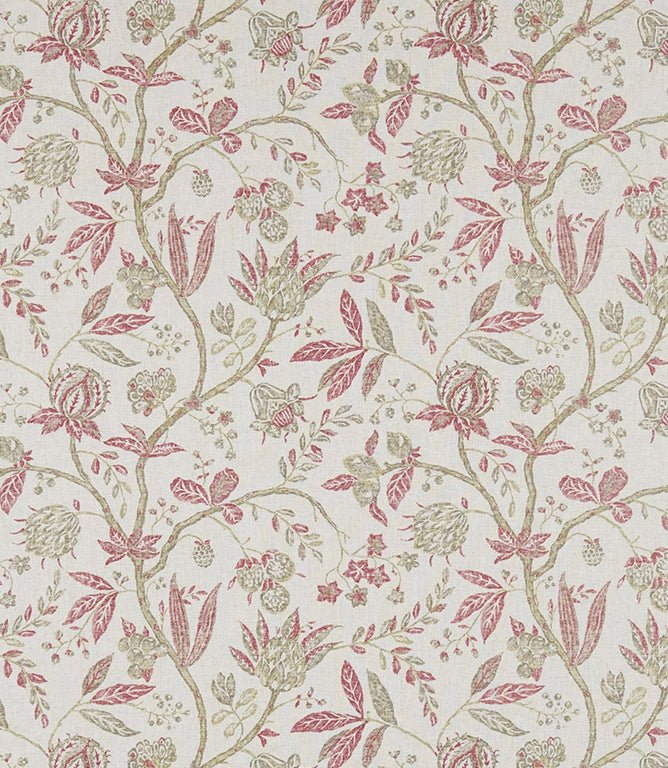 Solaine Fabric / Russet / Cream - Just Fabrics