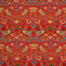 Strawberry Thief Chenille Tapestry Fabric / Ruby - Just Fabrics