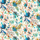 Wonderland Floral Fabric / Lapis / Emerald / Carnelian - Just Fabrics