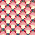 Tulip & Bird Fabric / Amaranth & Blush - Just Fabrics