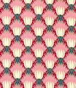 Tulip & Bird Fabric / Amaranth & Blush - Just Fabrics