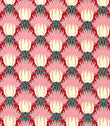 Tulip & Bird Fabric / Amaranth & Blush - Just Fabrics