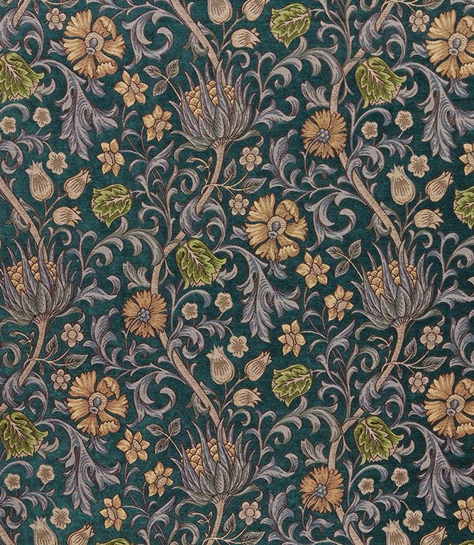 Chalfont Fabric / Verdigris - Just Fabrics