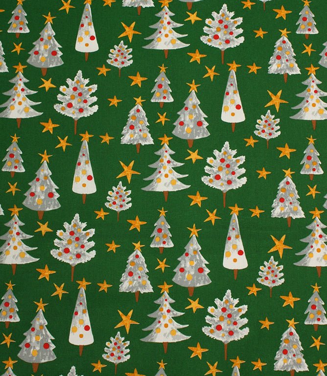 Festive Spruce Fabric / Green - Just Fabrics