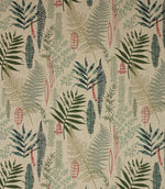 Tropical Leaves Linen Fabric / Eau De Nil / Duck Egg / Sap Green - Just Fabrics