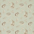 Squirrel & Hedgehog Fabric / Seaspray / Charcoal