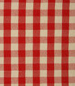 Aldsworth Check Glitz Fabric / Red - Just Fabrics