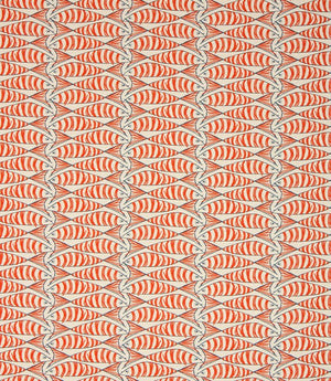 Cornish Sardines Fabric / Orange
