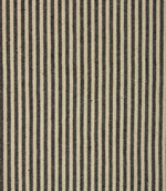 Aldsworth Ticking Fabric / Noir - Just Fabrics