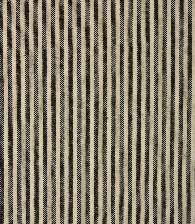Aldsworth Ticking Fabric / Noir - Just Fabrics
