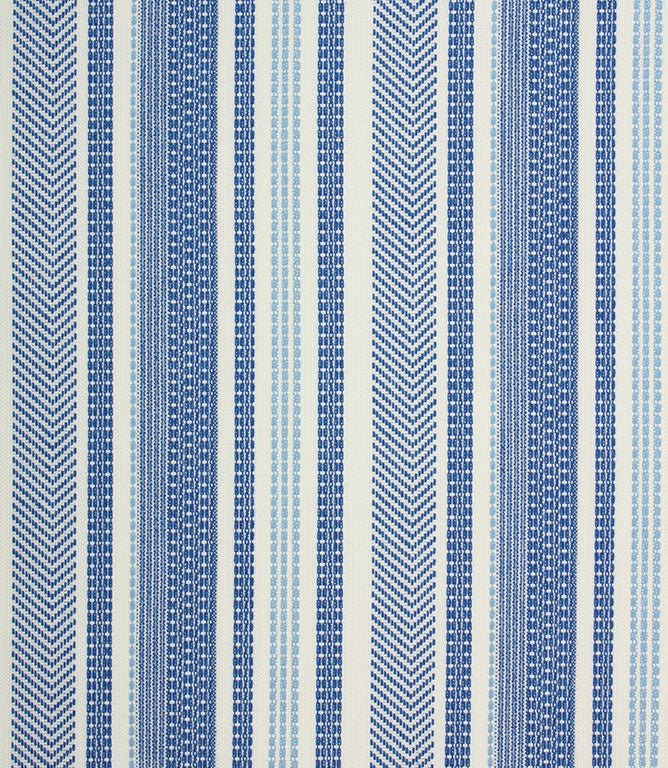 Iona Stripe Outdoor Fabric / Marine - Just Fabrics
