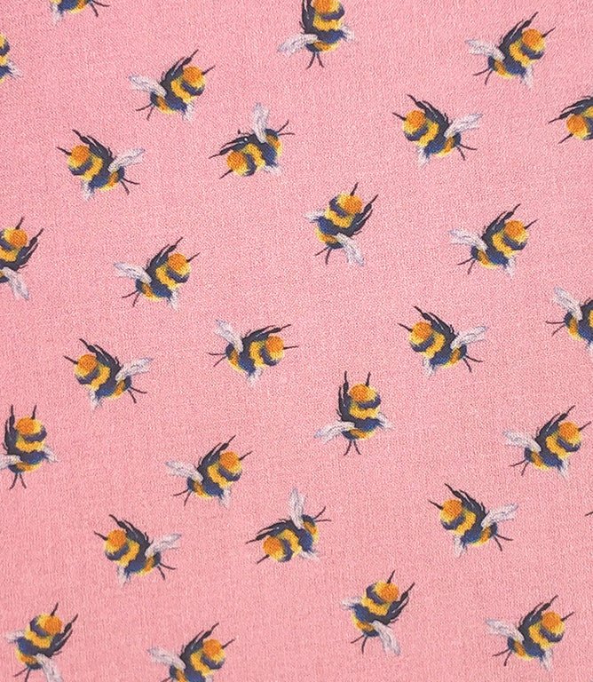 Bumblebee Fabric / Candy Pink - Just Fabrics