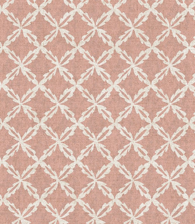 Hedgerow Tile Fabric / Blush - Just Fabrics