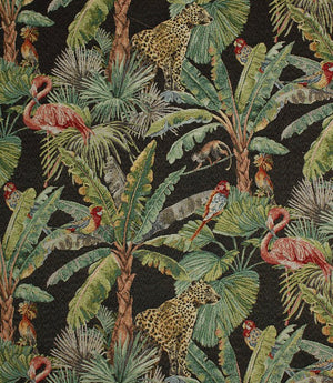 Monkey Tapestry Outdoor Fabric / Black