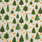 Festive Spruce Fabric / White - Just Fabrics