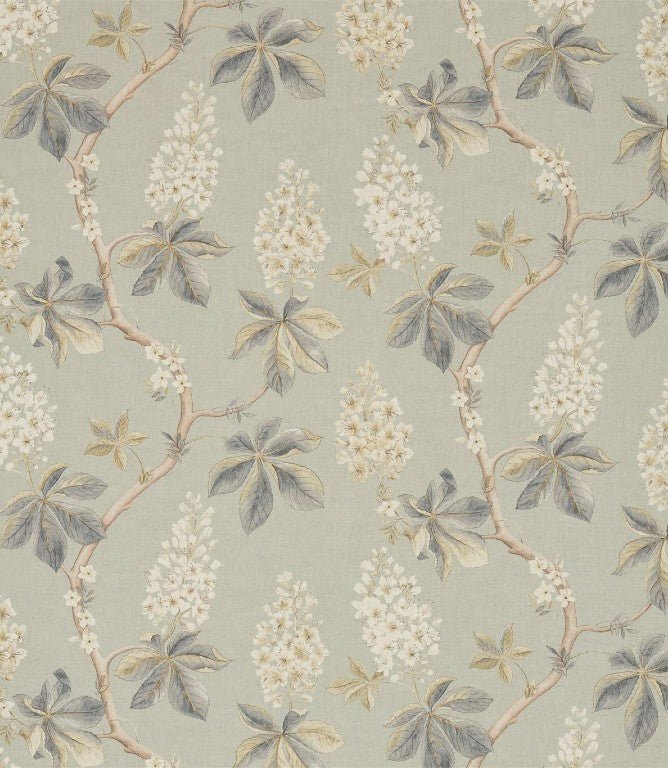 Chestnut Tree Fabric / Grey Blue / Sage - Just Fabrics