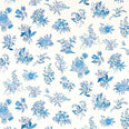 Woodland Floral Fabric / Lapis / Amethyst / Pearl