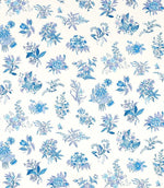 Woodland Floral Fabric / Lapis / Amethyst / Pearl - Just Fabrics